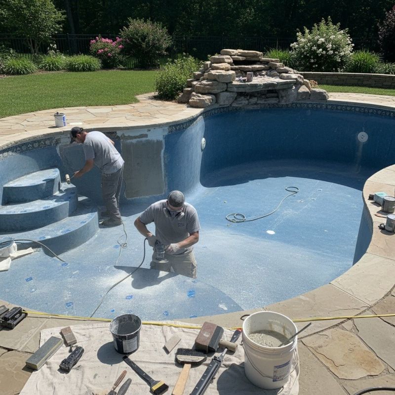 Local Fiberglass Pool Resurfacing pros at work