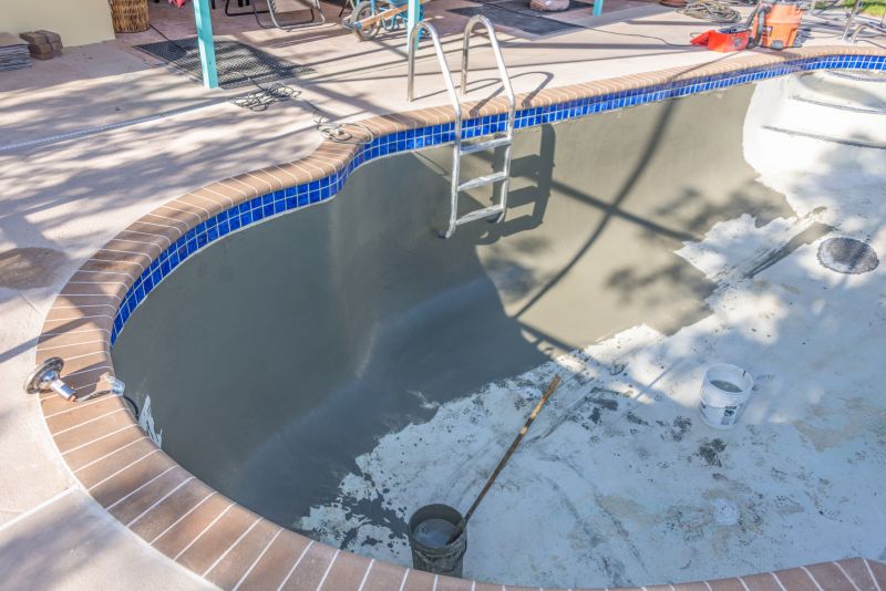 Pool with New Fiberglass Coating
